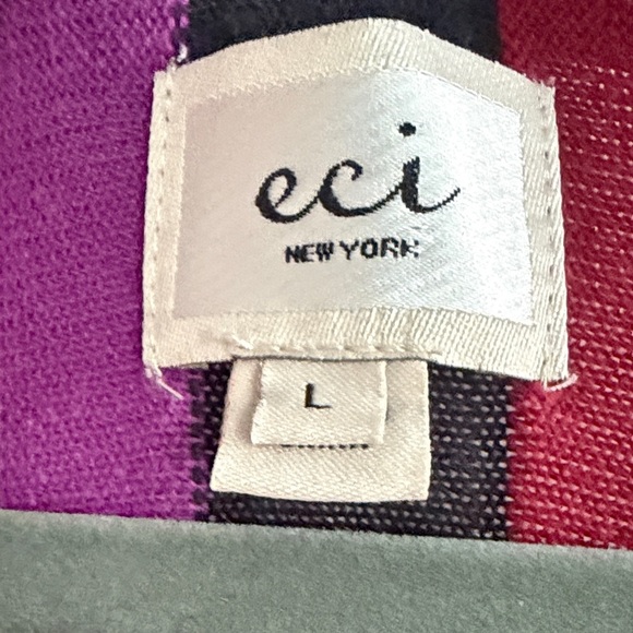 ECI Vibrant Red and Black Long Sleeve Dress - Picture 2 of 7